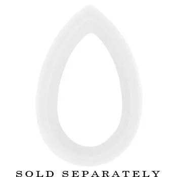 18mm White Teardrop Silicone Flexible Tunnel