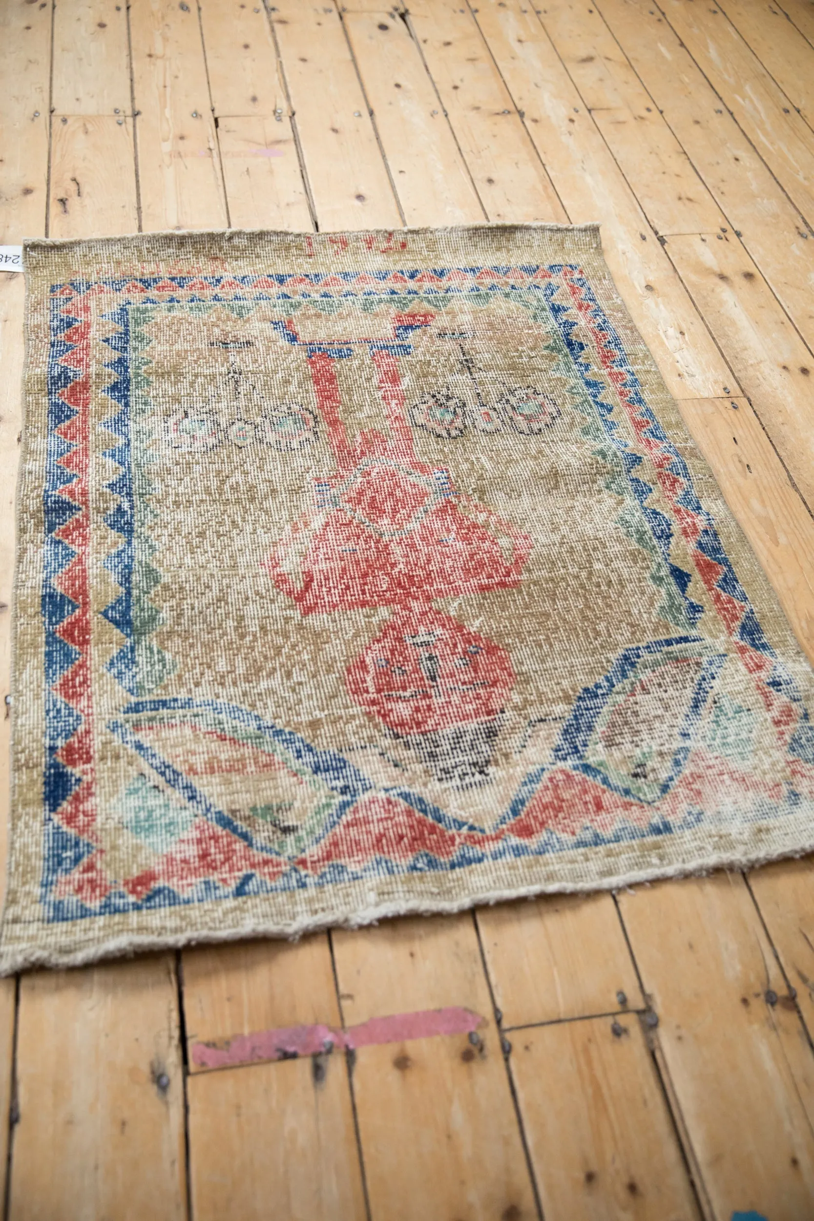 3x3.5 Vintage Distressed Sparta Square Rug