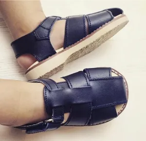 51 Navy Leather Sandal