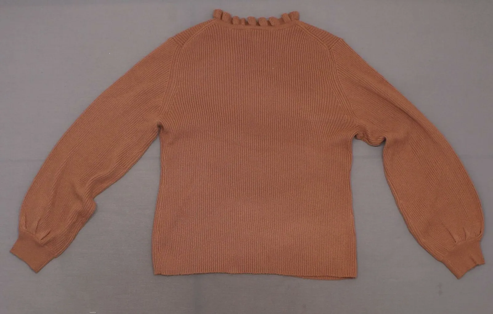 A New Day Women's Long Sleeve Frill Neck Ribbed Pullover Sweater