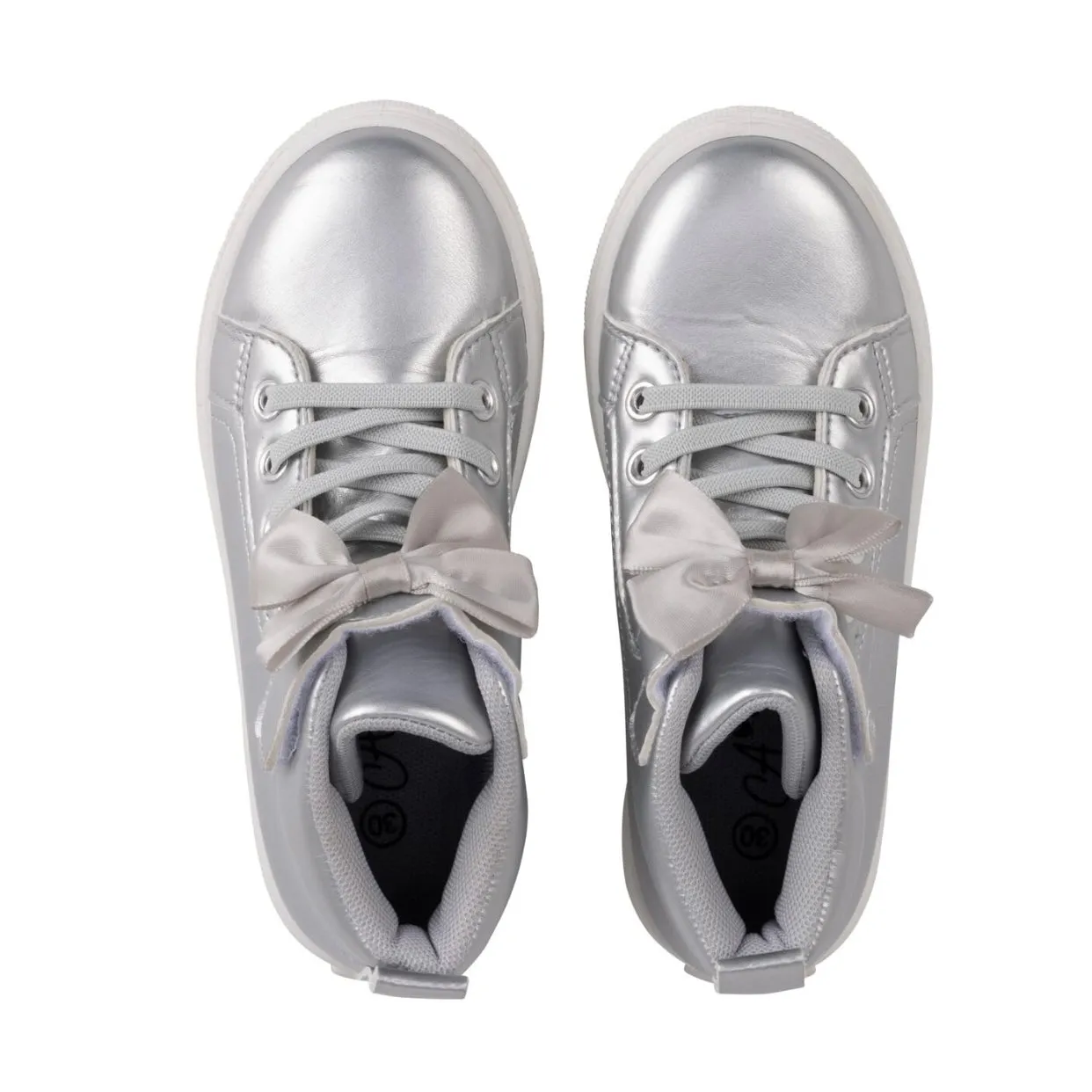 ADee BOWTIQUE Silver Bow High Top W245103