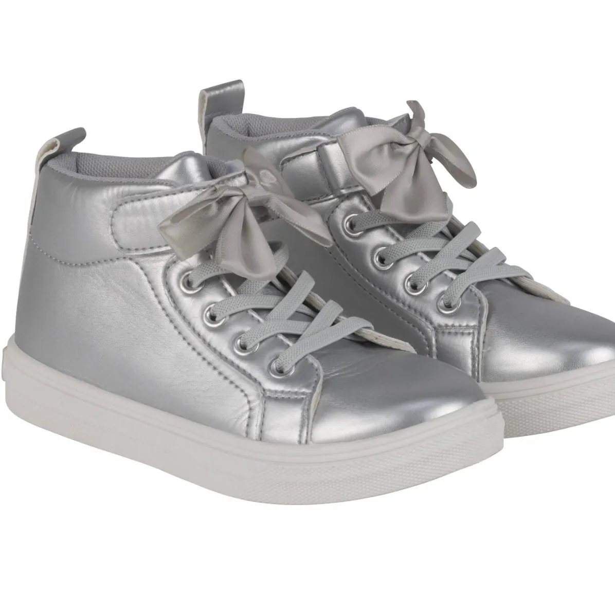 ADee BOWTIQUE Silver Bow High Top W245103