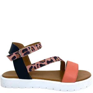 Adesso Zelda Leopard Sandals - Pink