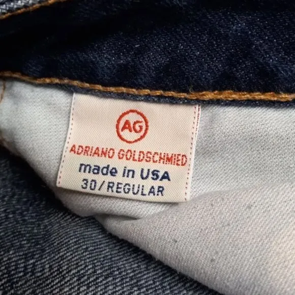 AG Adriano Goldschmied Size 30 The Gemini Womens Denim Jeans Straight Leg Denim