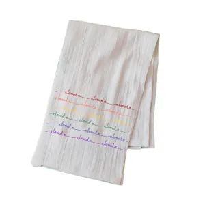 ALAMEDA RAINBOW WAVE FLOUR SACK KITCHEN TOWEL