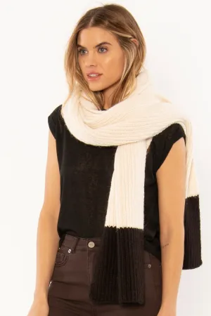 AMUSE SOCIETY Cozy Up Knit Scarf- Casa Blanca