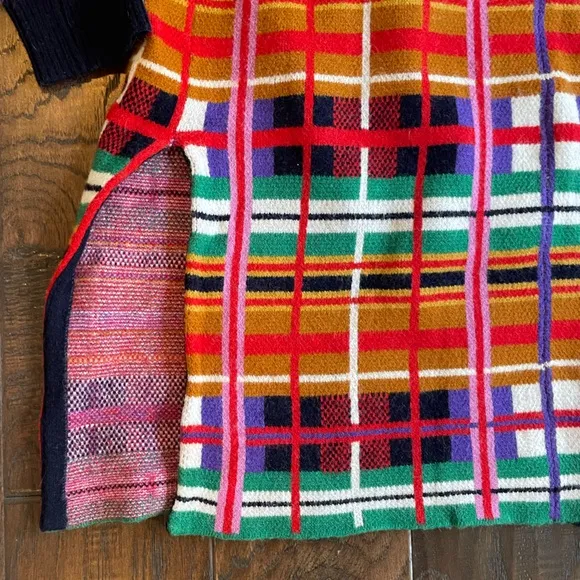 Anthropologie MOTH Long Cardigan Sweater Women’s Sz XS Willingston Plaid Belted