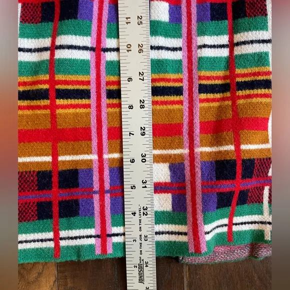 Anthropologie MOTH Long Cardigan Sweater Women’s Sz XS Willingston Plaid Belted