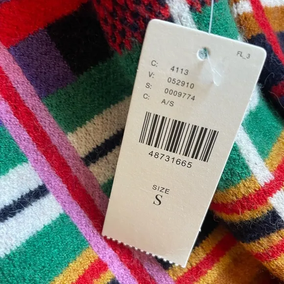 Anthropologie MOTH Long Cardigan Sweater Women’s Sz XS Willingston Plaid Belted