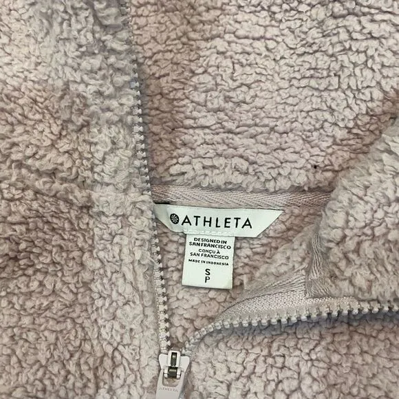 Athleta Tugga Sherpa Jacket light purple