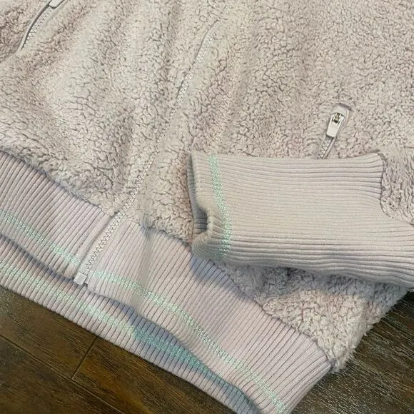 Athleta Tugga Sherpa Jacket light purple