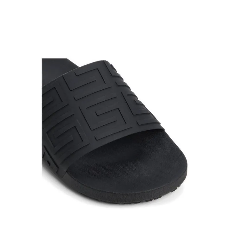 Atrani Flat Sandals - Black