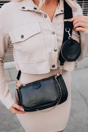 Back on It 3 in 1 Crossbody - Black
