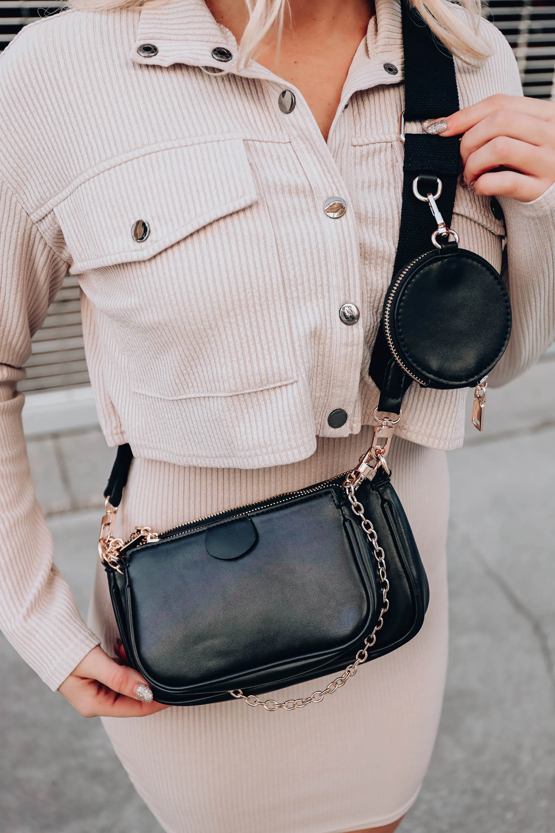 Back on It 3 in 1 Crossbody - Black