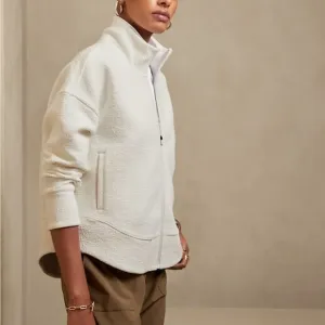 Banana Republic Active Textured Jacket in Cream Size L