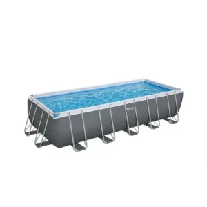Bestway 21' X 9' X 52"/6.40M X 2.74M X 1.32M Rectangular Pool Set (Contents:Pool, Sand Filter Pump(220-240V), Ladder, Cover, ChemConnect Dispenser)