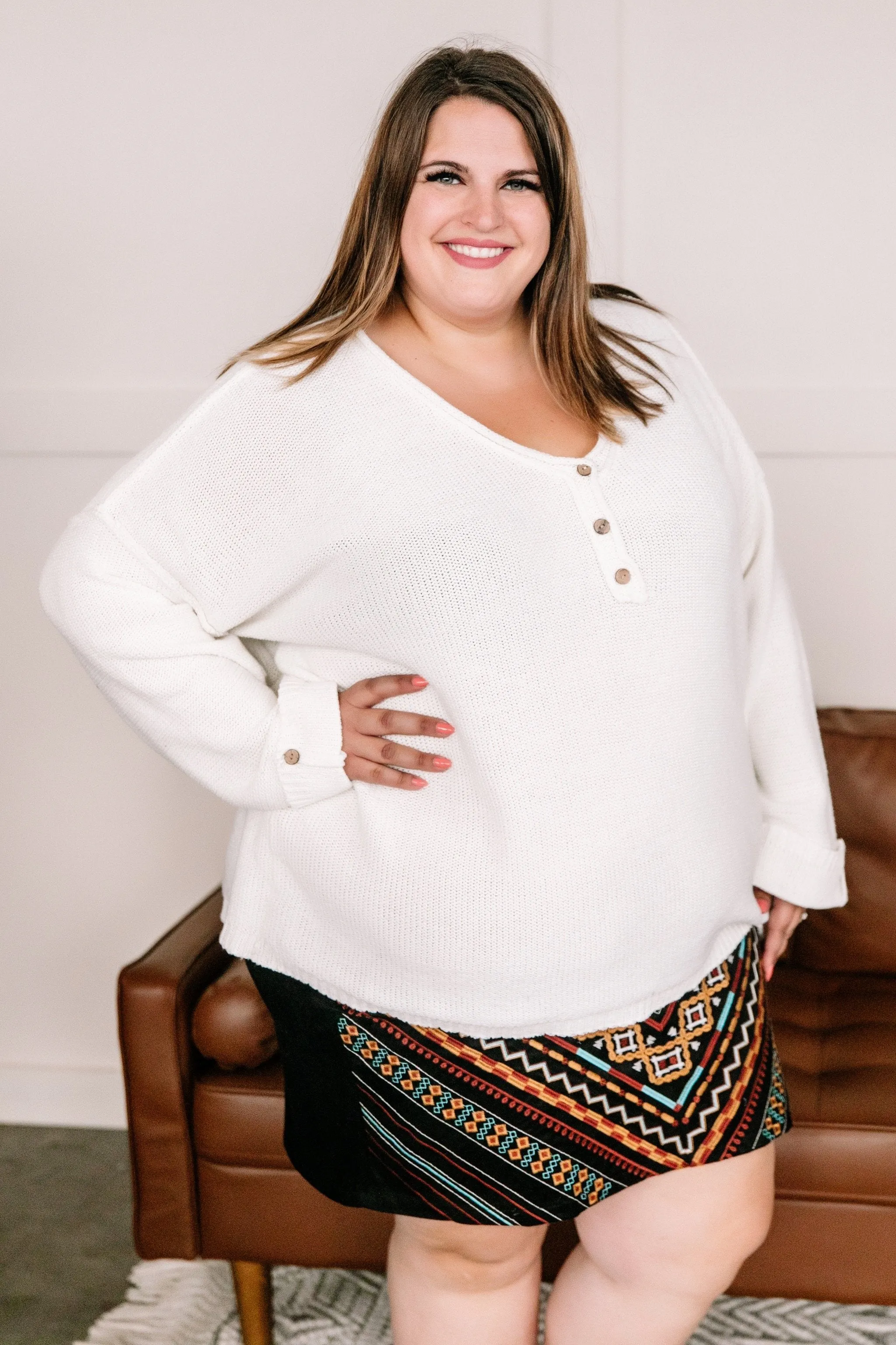 Big City Nights Embroidered Skirt