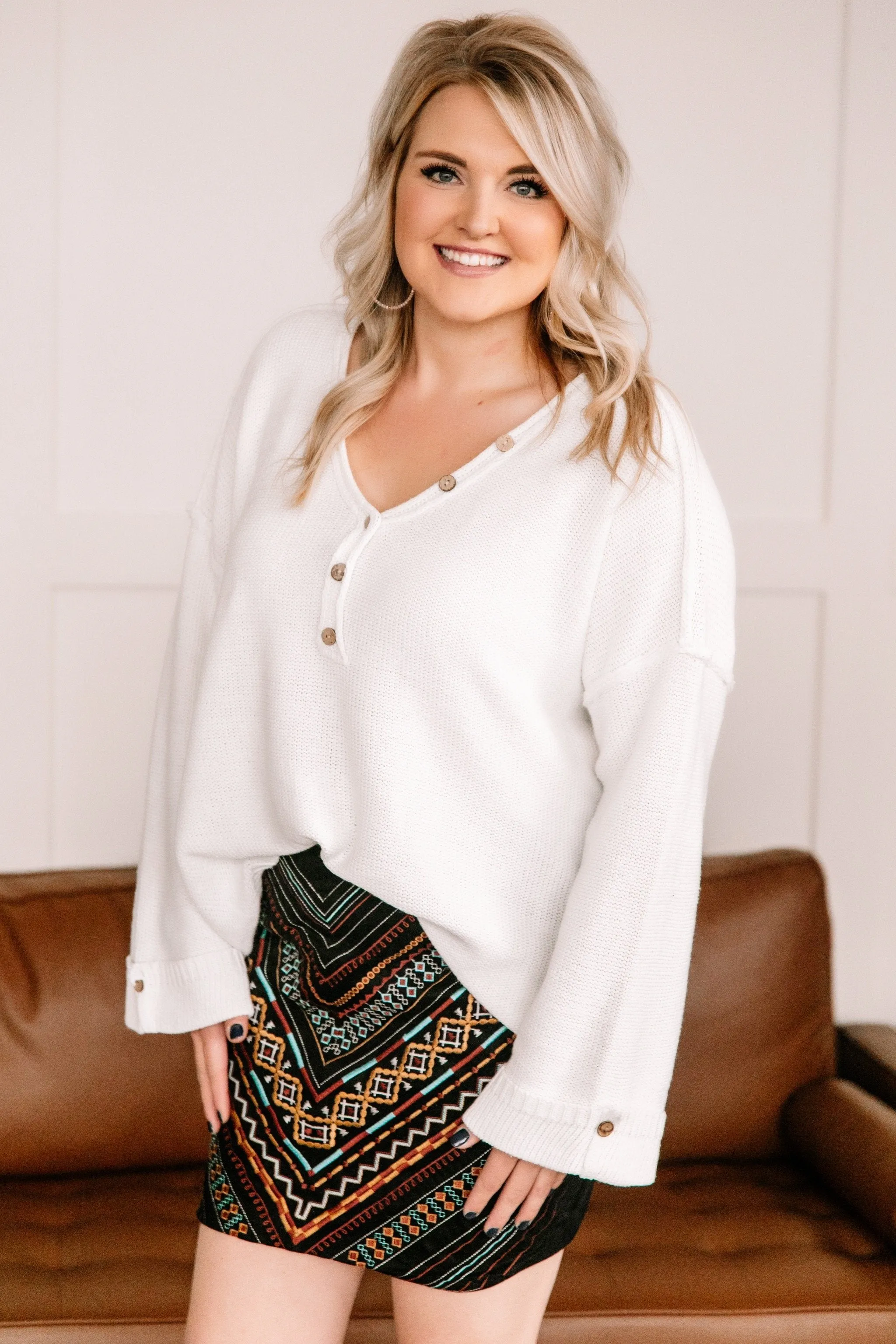 Big City Nights Embroidered Skirt