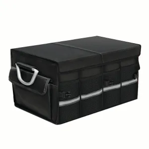 Big Trunk Organizer, Cargo Organizer SUV Trunk Storage Waterproof Collapsible Durable Multi Compartments MY12994