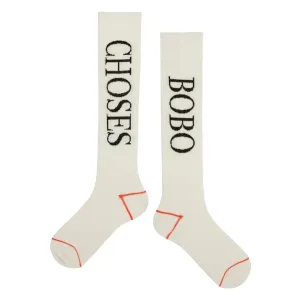 Bobo Choses Extra Long Sport Socks (White)