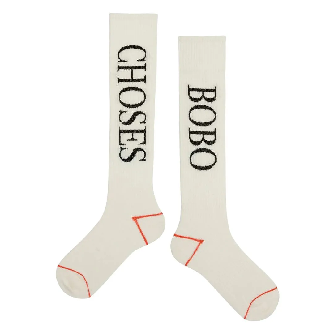 Bobo Choses Extra Long Sport Socks (White)