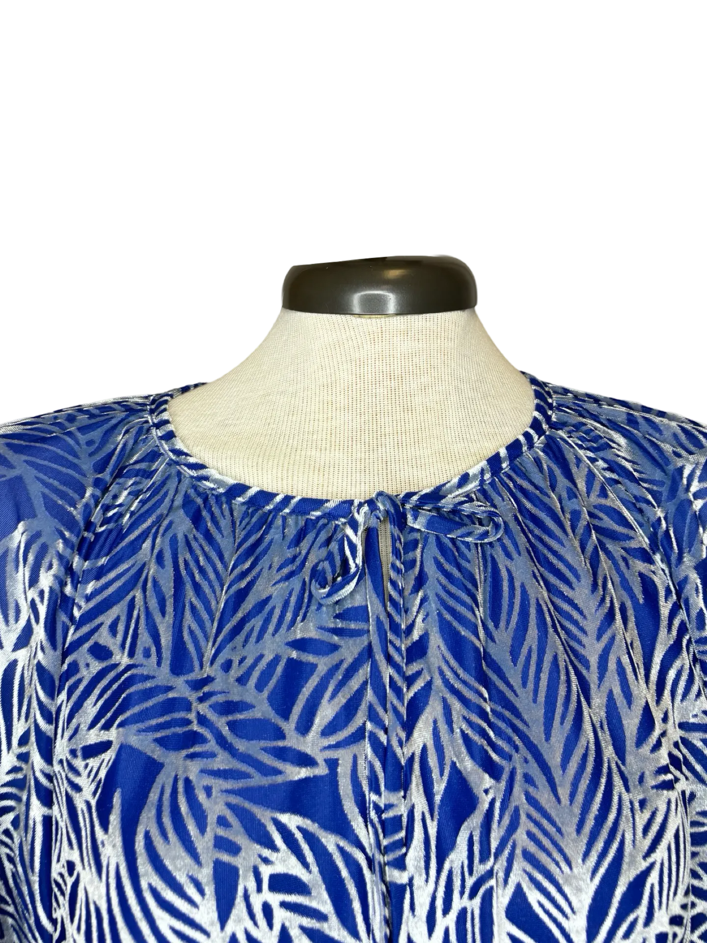 Brisk Blues Burnout Peasant Top