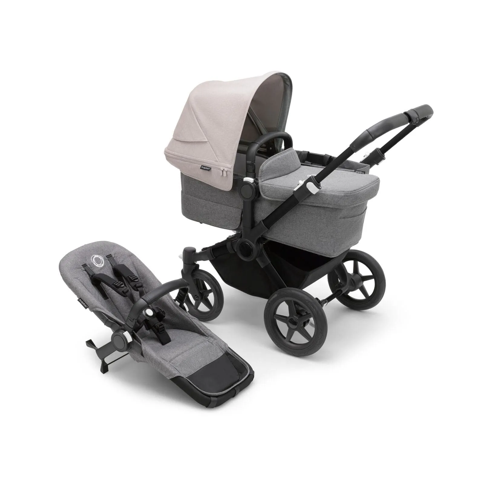 Bugaboo Donkey 5 Mono - Black/Grey Melange/Misty White