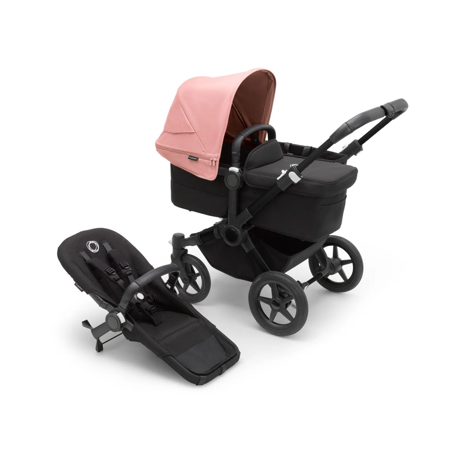 Bugaboo Donkey 5 Mono - Black/Midnight Black/Morning Pink