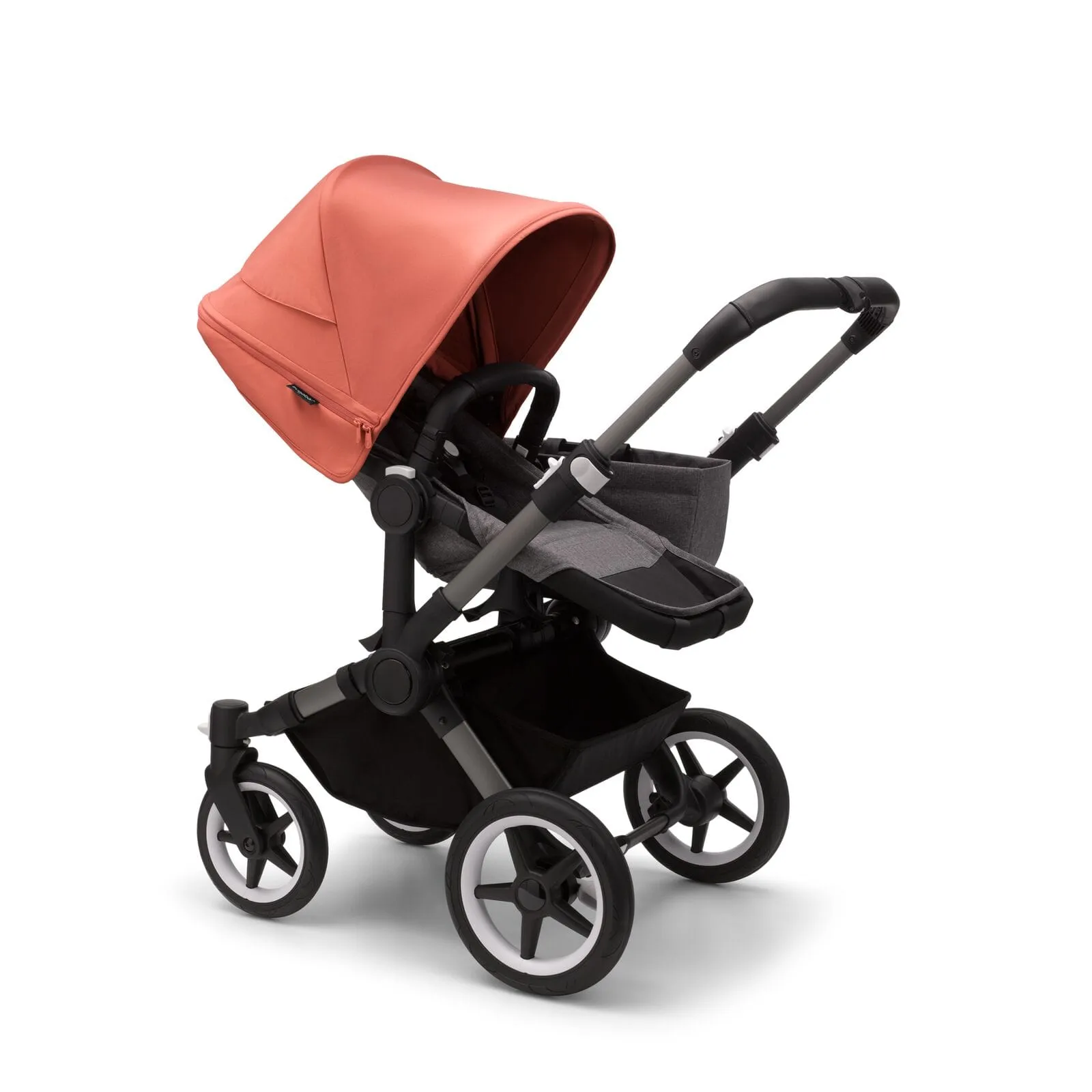 Bugaboo Donkey 5 Mono - Graphite/Grey Melange/Sunrise Red