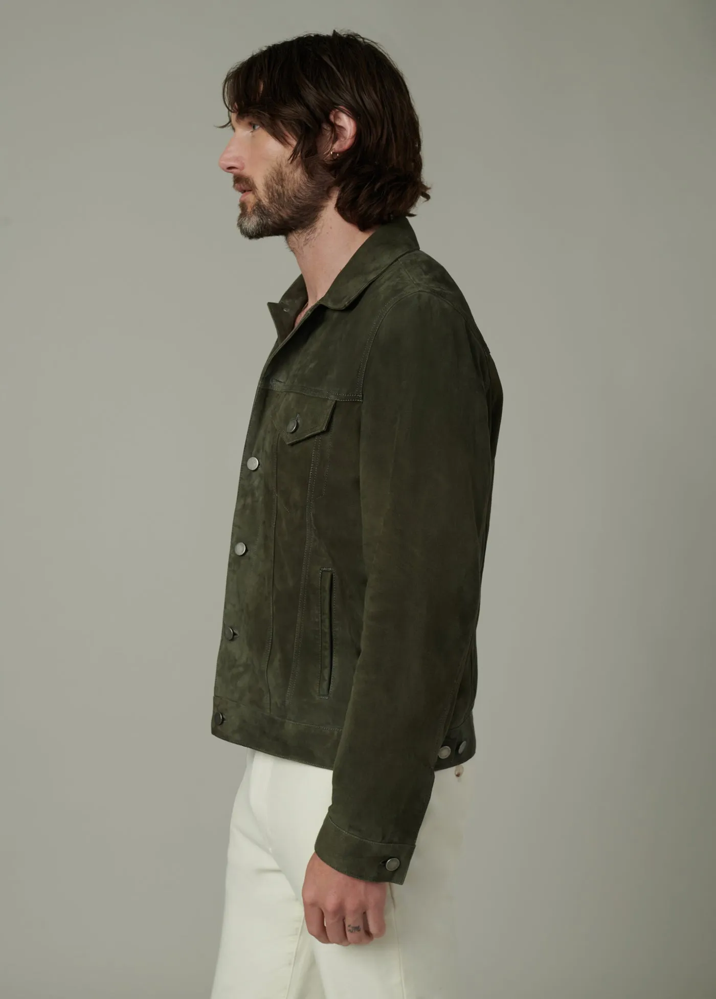 CASH SUEDE TRUCKER JACKET