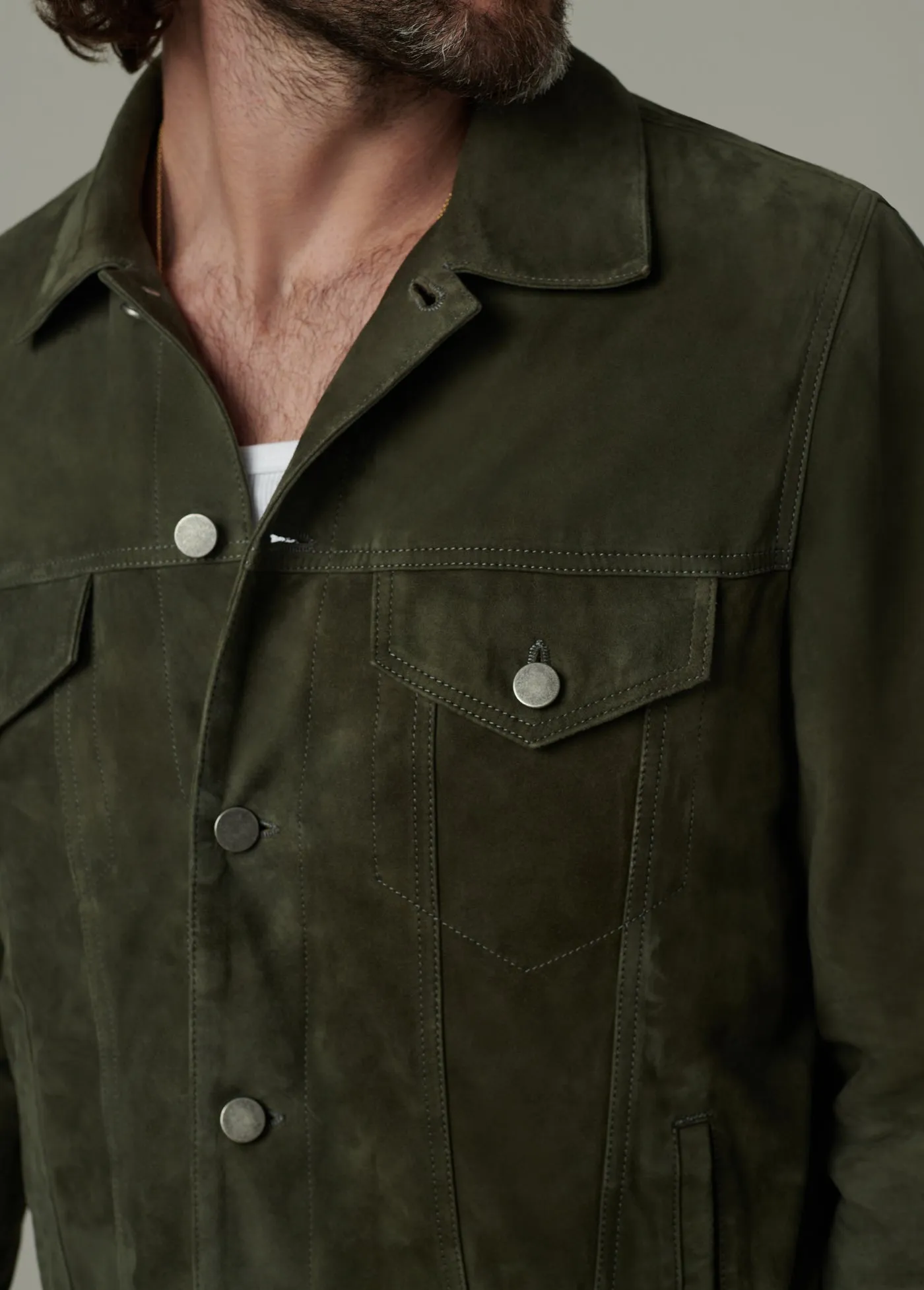 CASH SUEDE TRUCKER JACKET