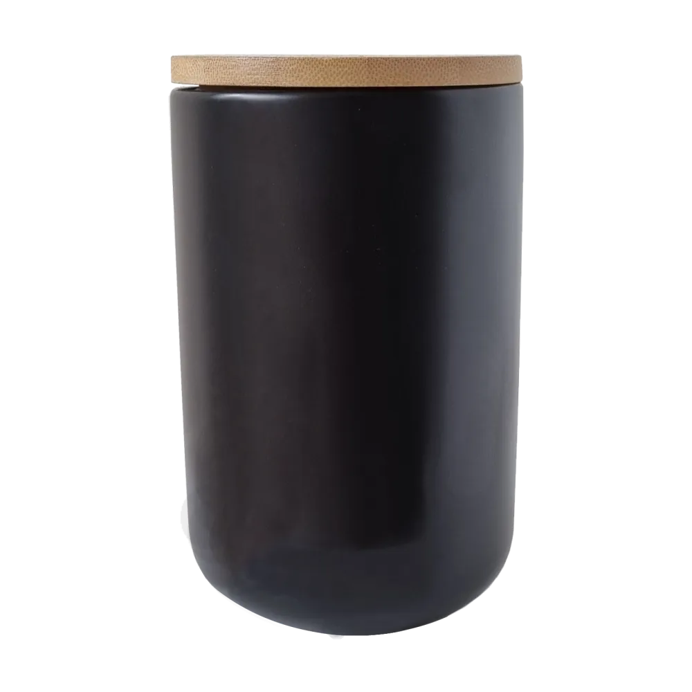 Ceramic Storage Jar - Black - 1000ml