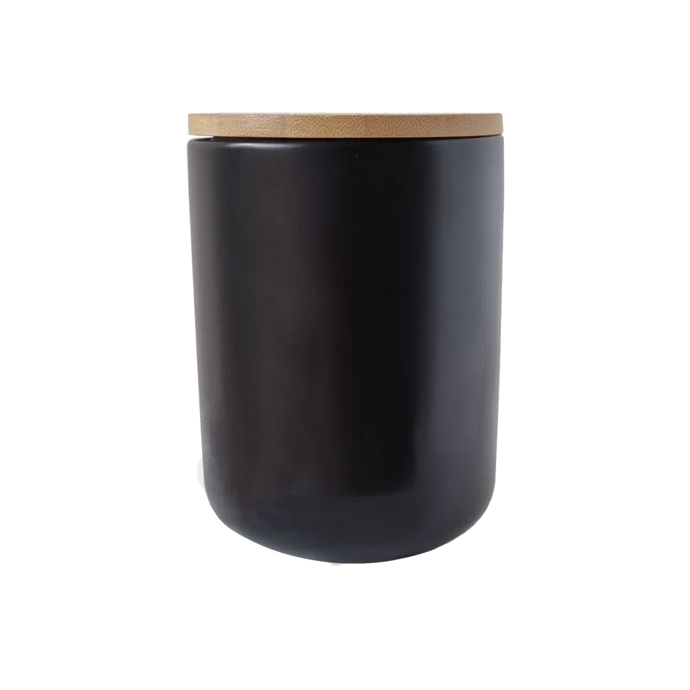 Ceramic Storage Jar - Black - 1000ml
