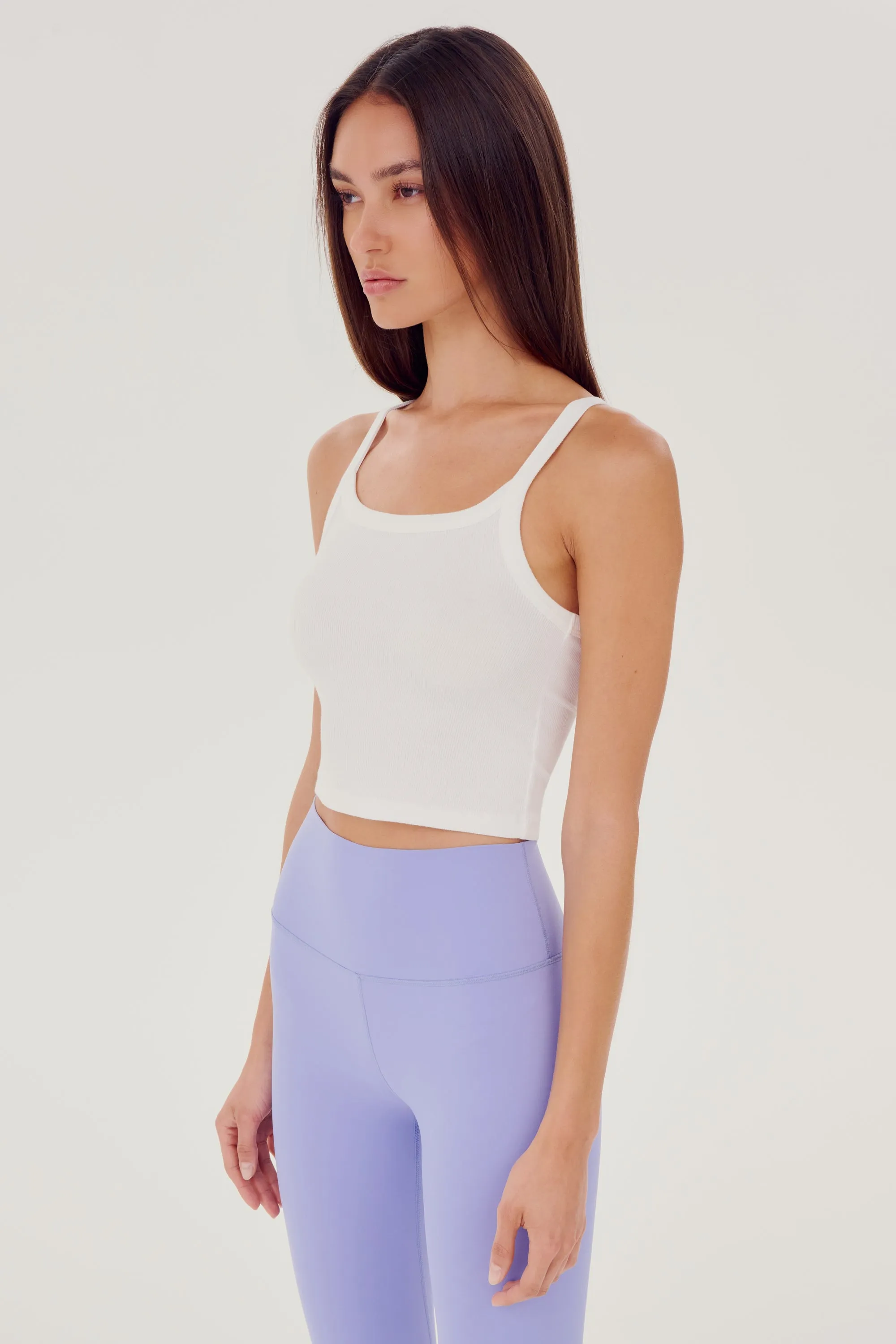 Charlie Rib Crop - White
