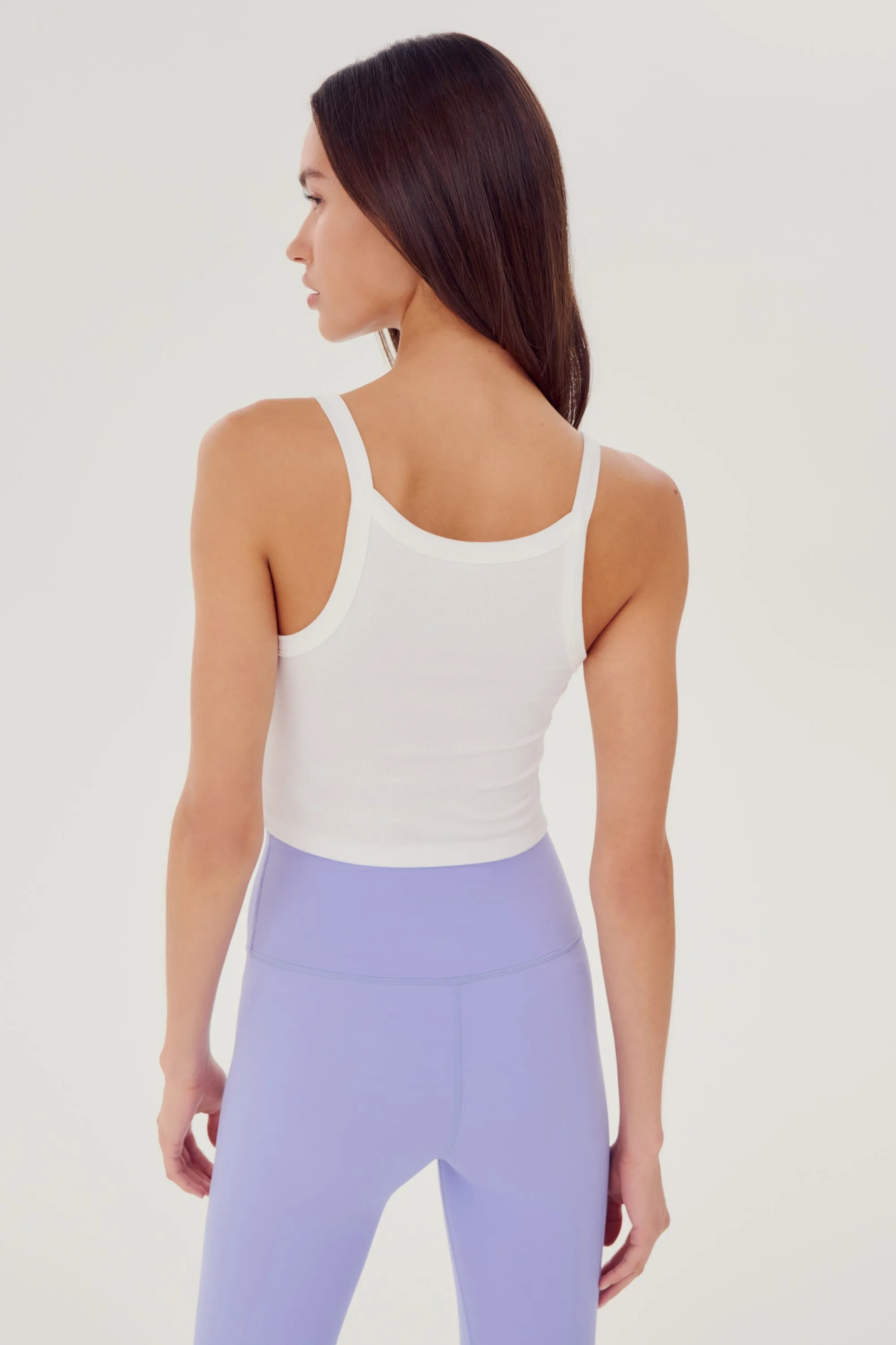 Charlie Rib Crop - White