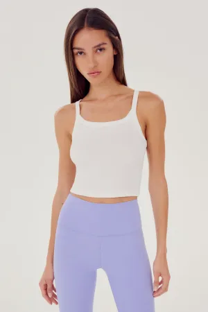 Charlie Rib Crop - White