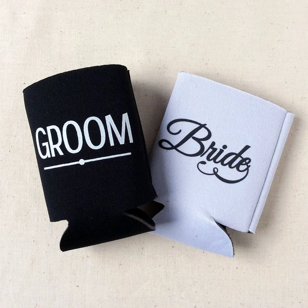 Cheers to The Mr and Mrs - Wedding Can Cooler #155R