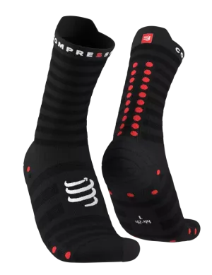 Compressport Unisex's Pro Racing Socks v4.0 Ultralight Run High - Black/Red