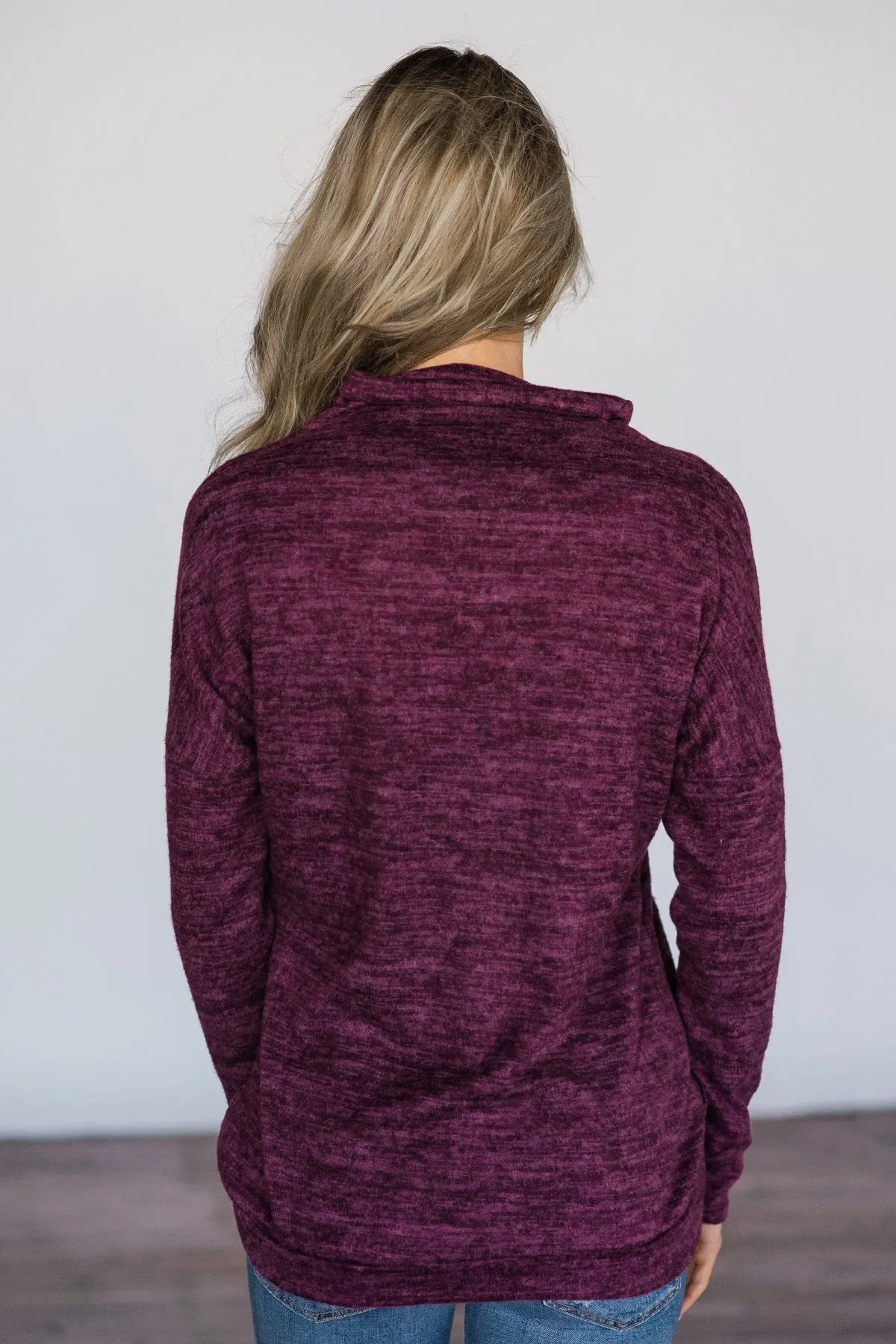 Cozy All Day Sweater - Eggplant