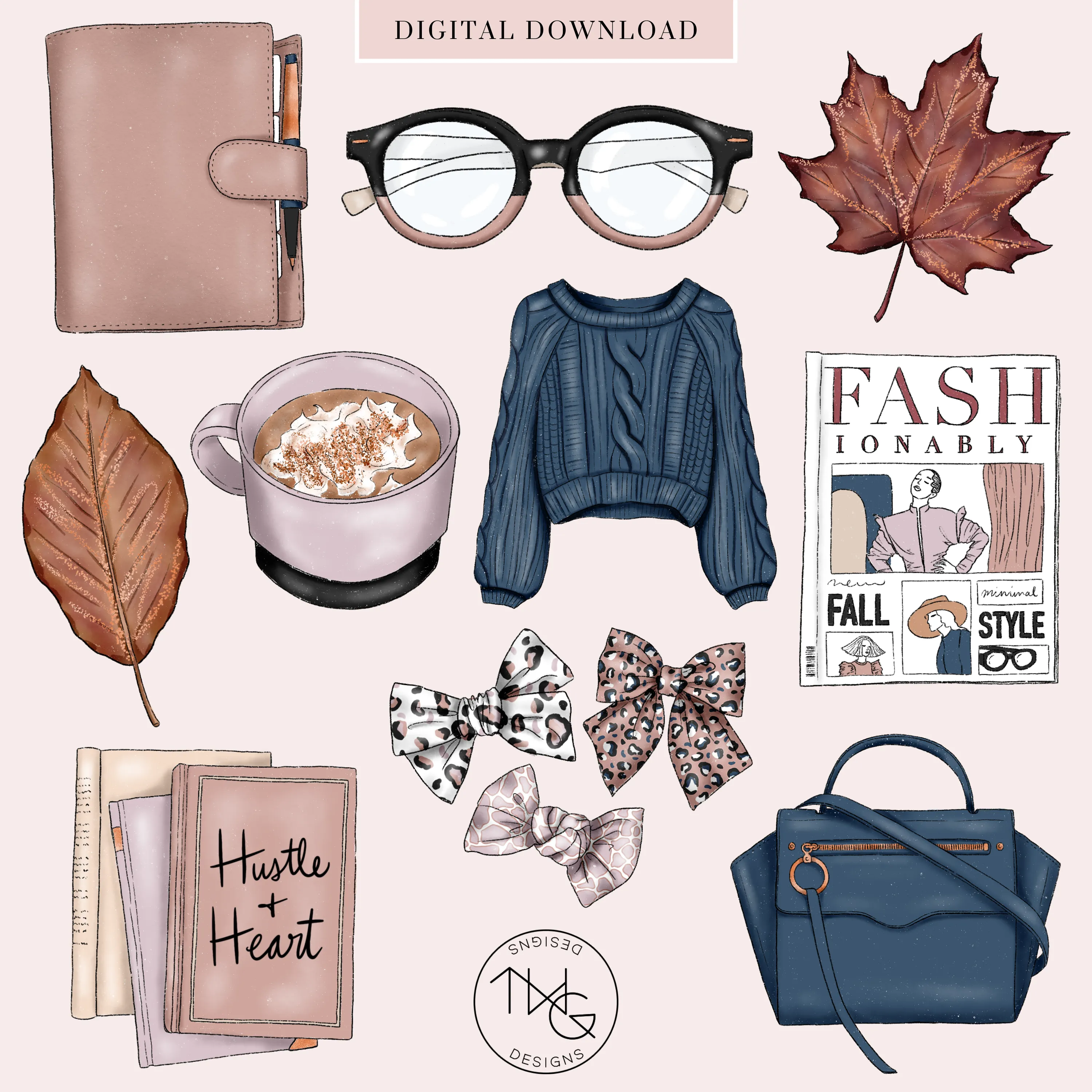 Cozy Mood Clipart   Pattern Bundle