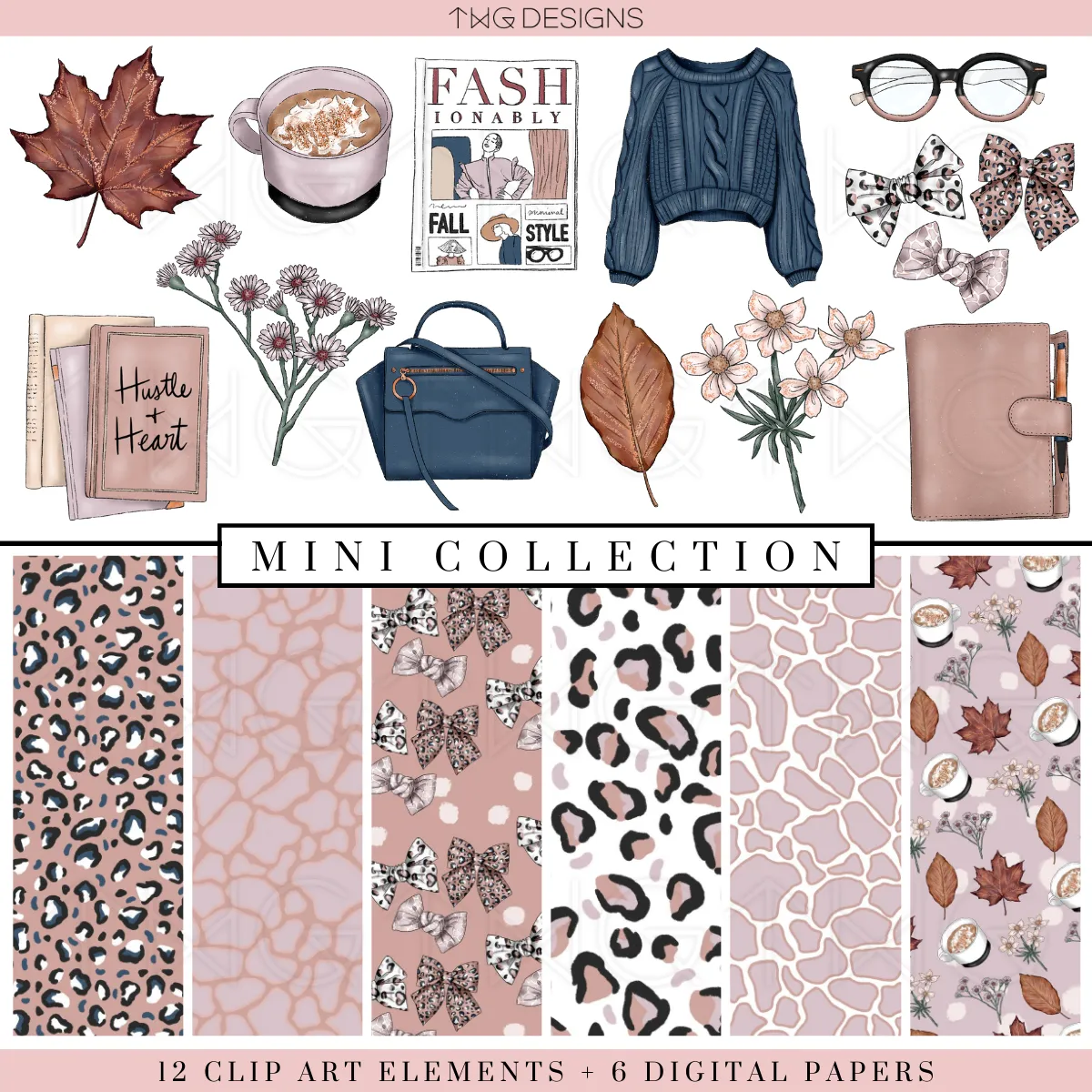 Cozy Mood Clipart   Pattern Bundle