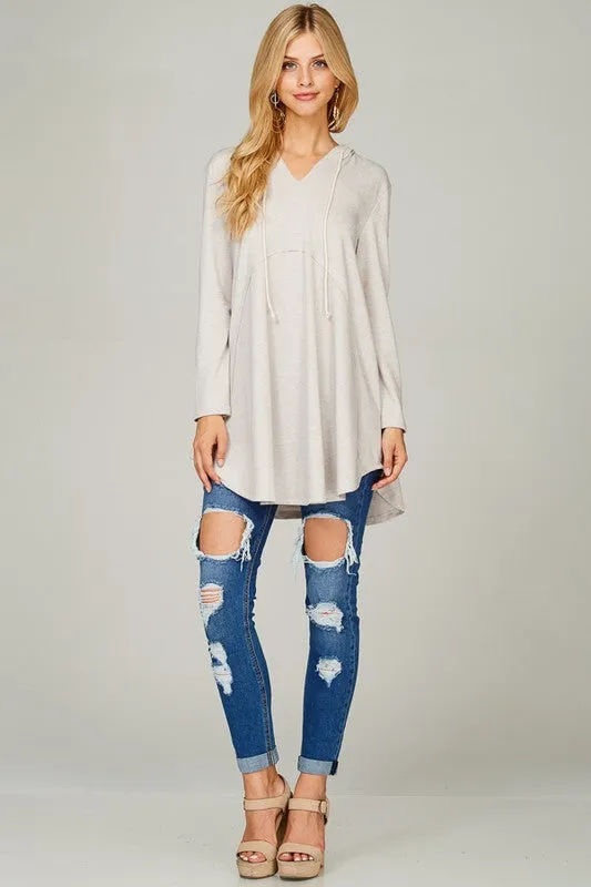 Cozy Up Hooded Tunic Sweatshirt
