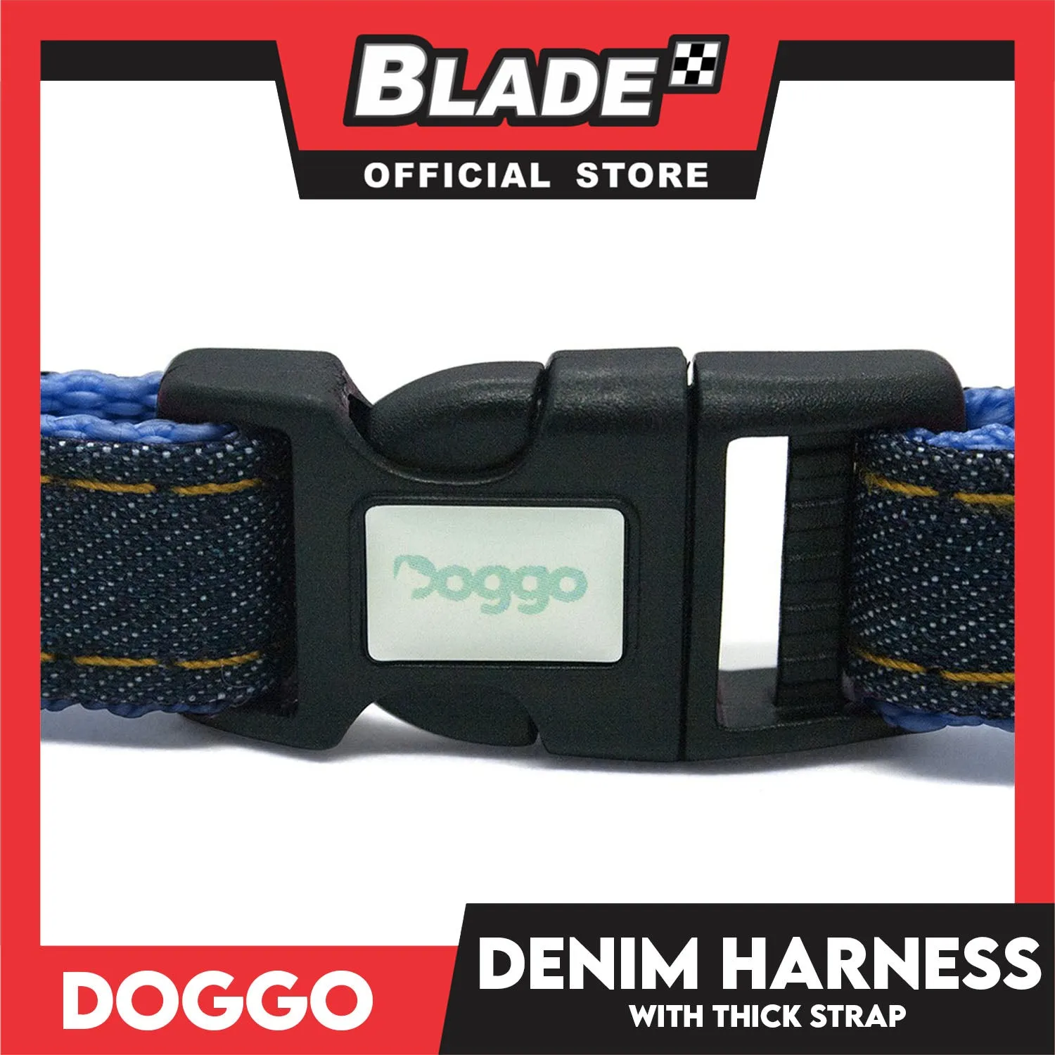 Doggo Denim Harness Extra Small Size (Red) Harness for Dog