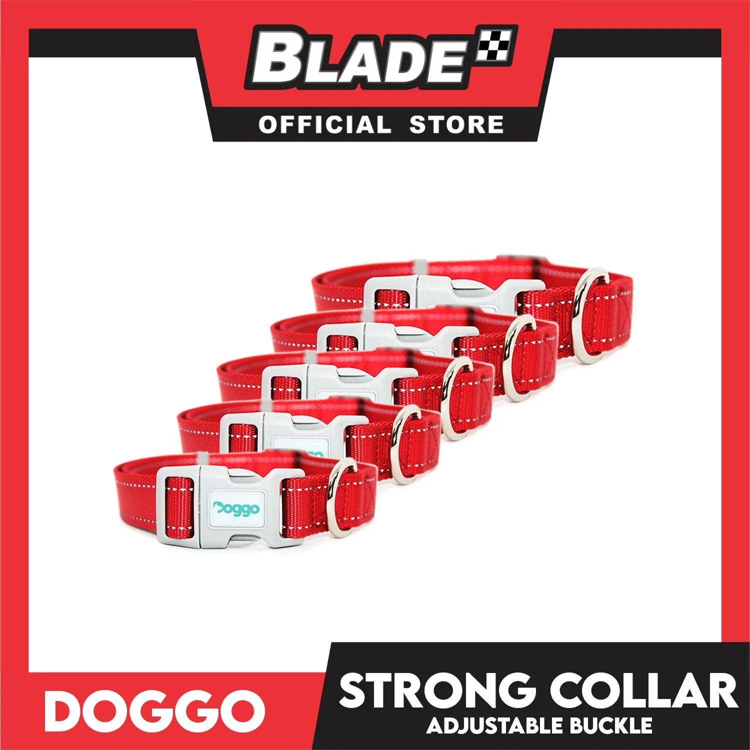 Doggo Strong Collar XXL Size (Red) Soft And Durable Collar for Your Dog