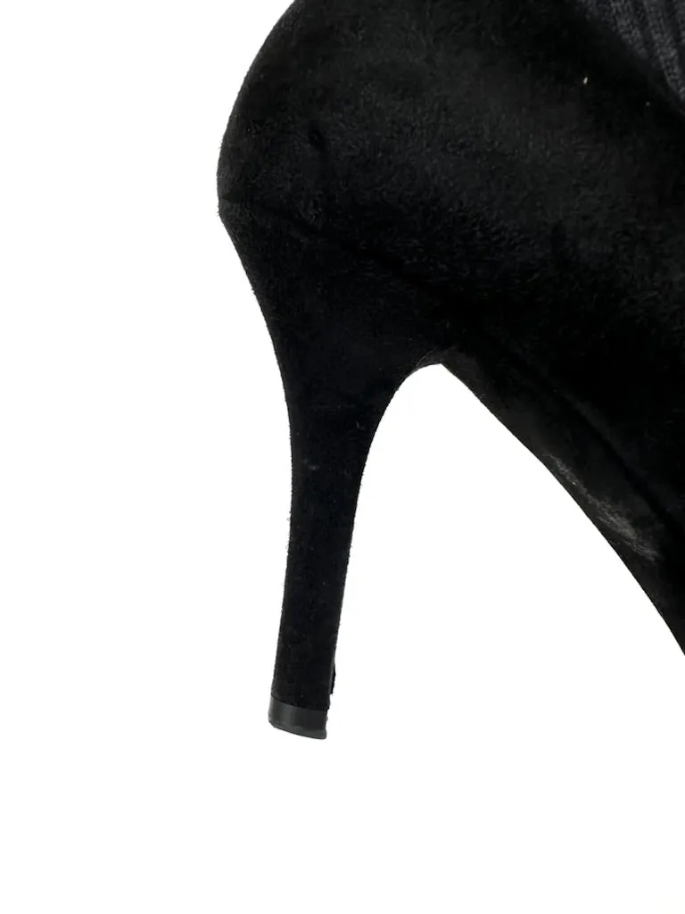 Dolce & Gabbana Suede & Wool Sock Heels