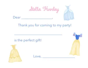 Easy Breezy Princess Thank You Notes
