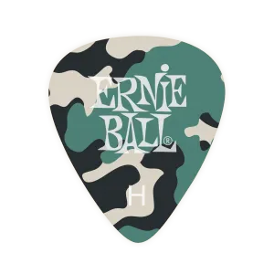Ernie Ball Heavy Camouflage Cellulose Picks 12 Piece Bag