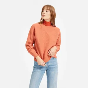 Everlane The Renew Fleece Raglan Sweatshirt - Coral