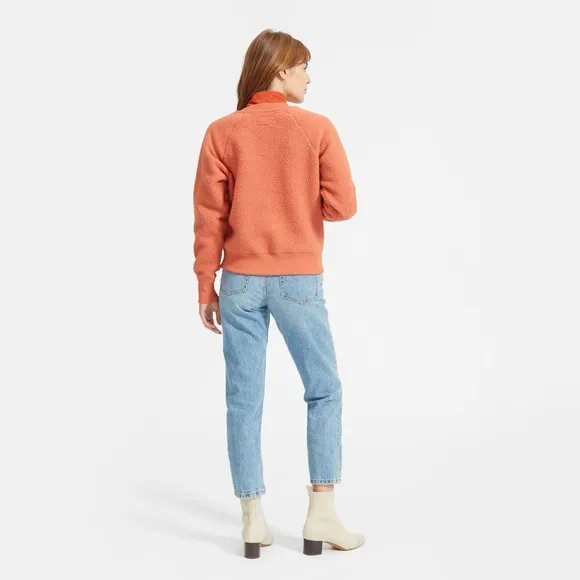 Everlane The Renew Fleece Raglan Sweatshirt - Coral