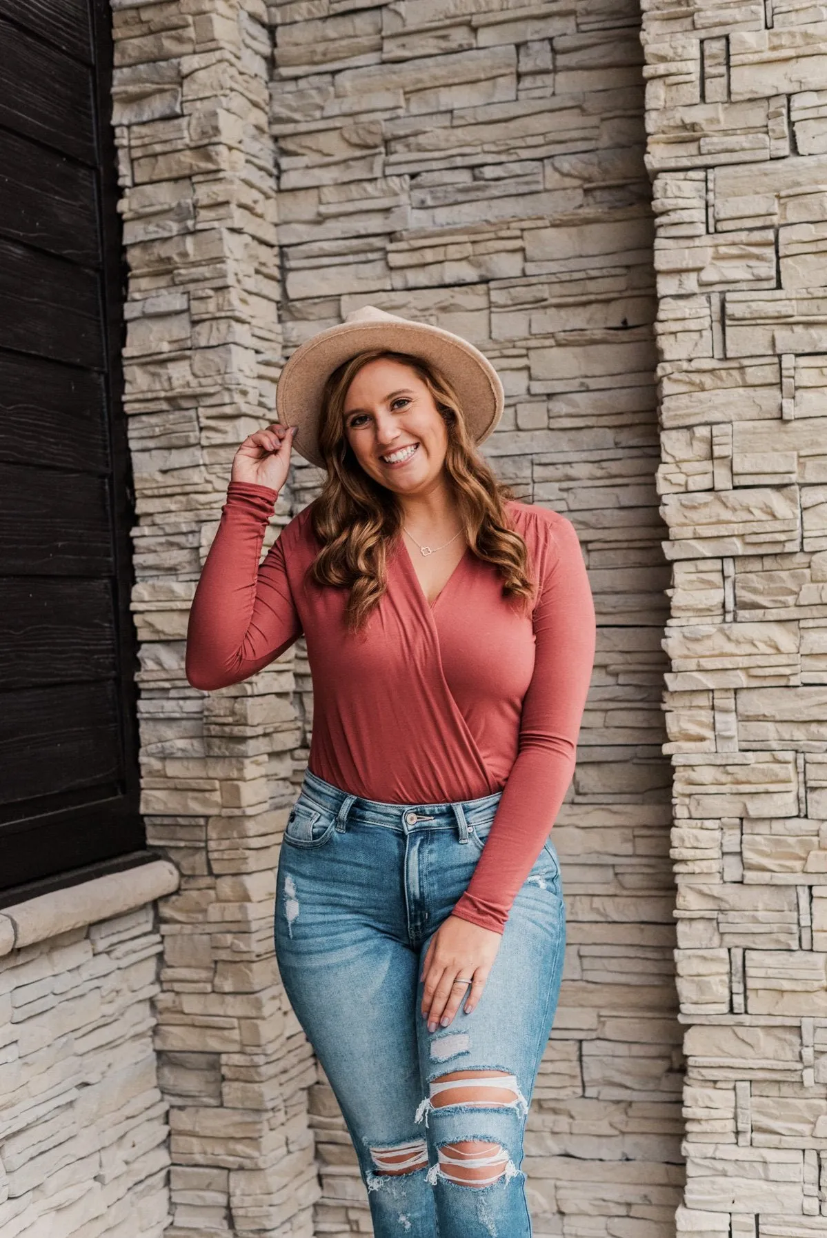 Everything Nice Bodysuit- Brick